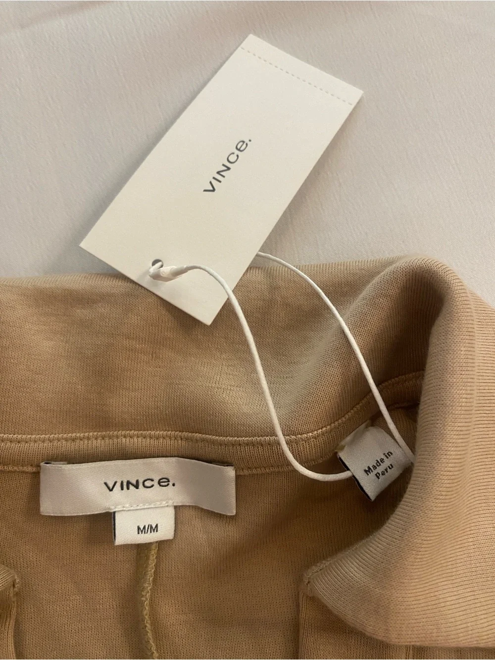 Vince Tan Long Sleeve Collared Polo Midi Long Shirt Dress NEW size medium - Picture 12 of 15
